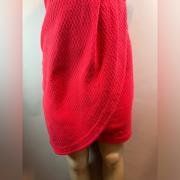 Maeve Anthropologie Splitshade Red Textured Knit Tulip Sheath Dress Size Medium - Picture 10 of 15